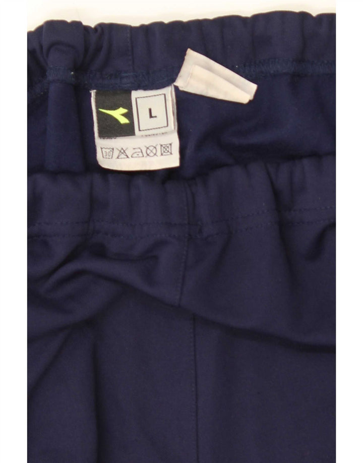 Pantaloni de trening Diadora pentru bărbați Pantaloni de jogging mari poliester bleumarin