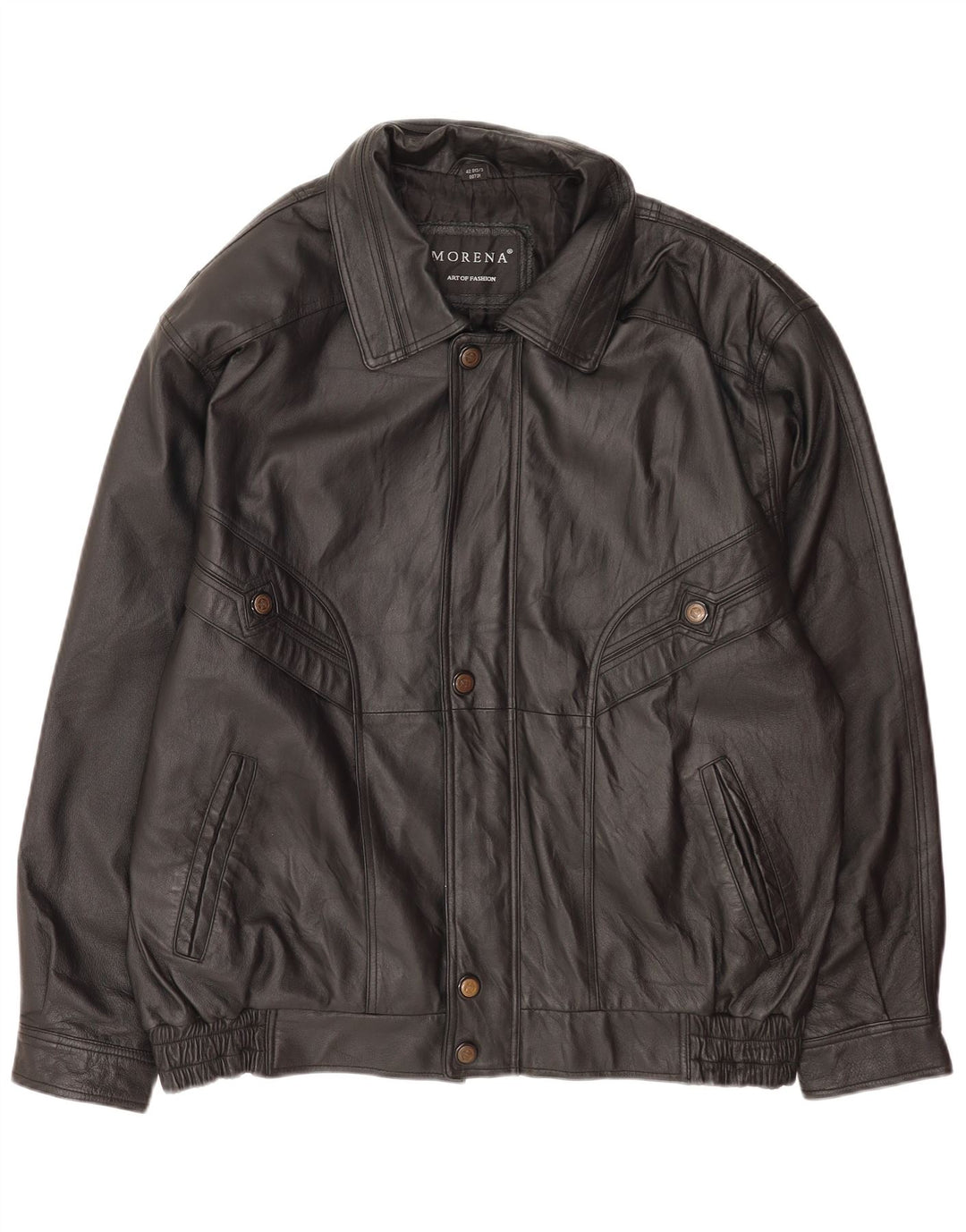 Jachetă din piele pentru bărbați Morena UK 42 XL din piele neagră