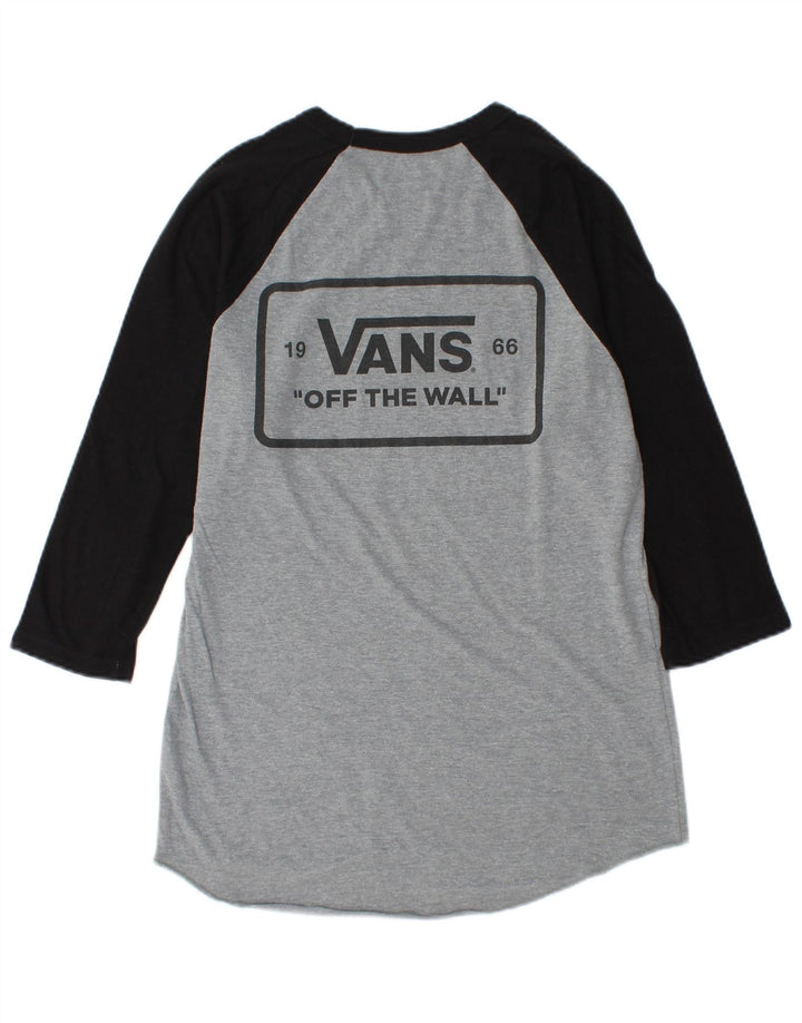 Vans pentru bărbați cu mânecă 3/4 cu grafică, bumbac, gri mic