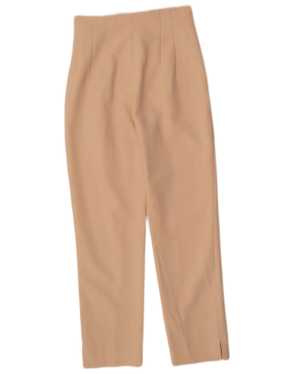 Pantaloni casual conici pentru femei cu talie înaltă Zara EU 34 2XS L24 L26 Bej