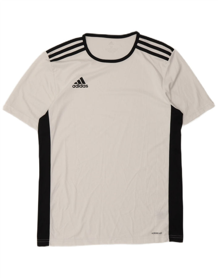 Tricou pentru bărbați Adidas Aeroready Top Mediu Alb Poliester Colorblock