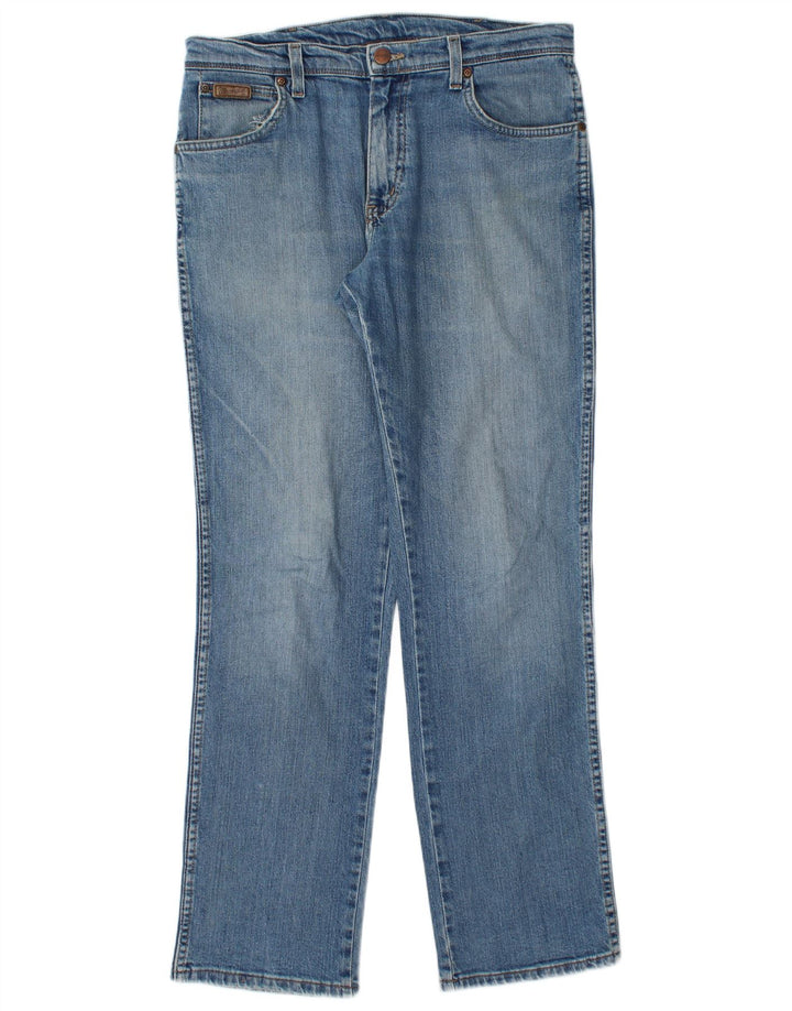 WRANGLER Blugi drepti pentru bărbați Texas Stretch W33 L32 Bumbac albastru