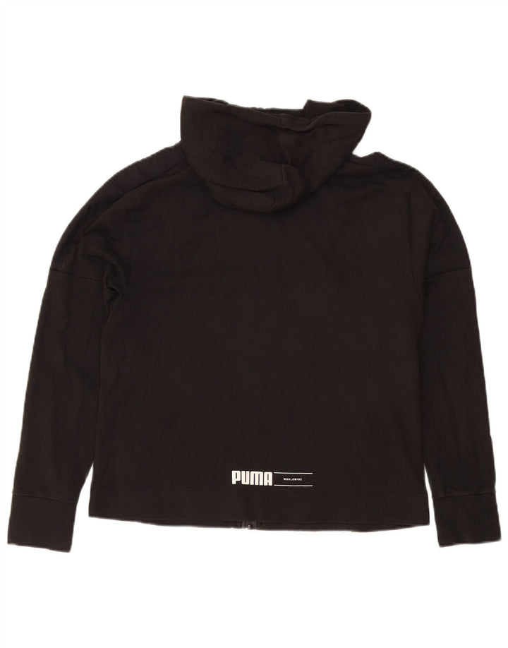 Pulover Puma pentru femei cu fermoar, UK 14, bumbac gri mediu