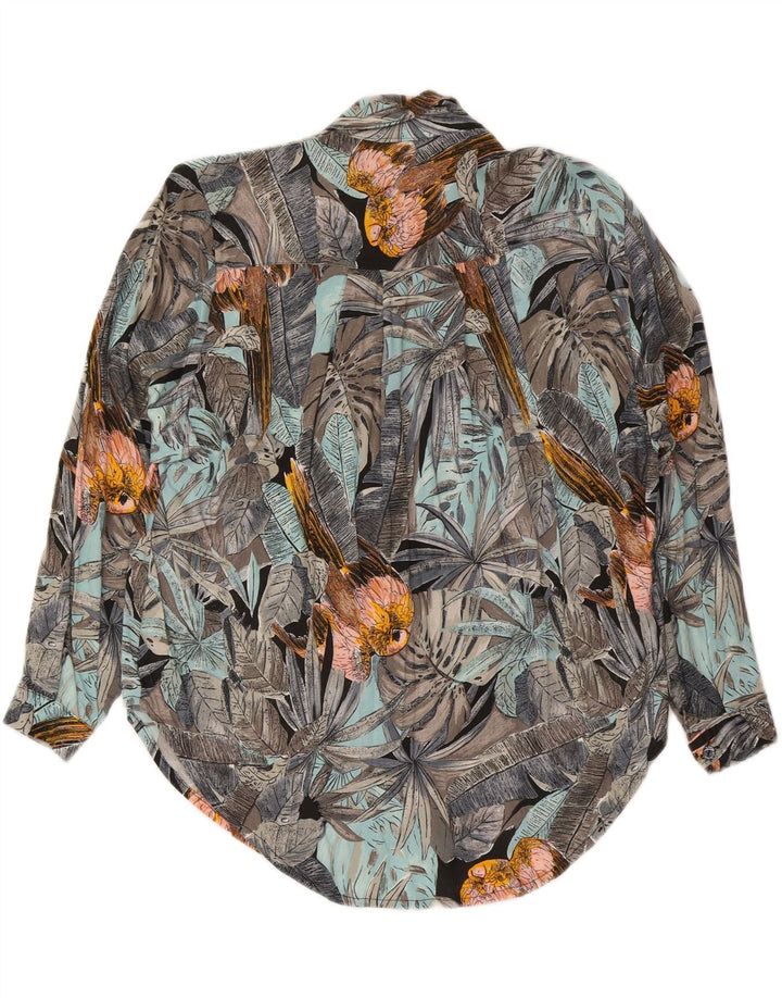 Bluză cămașă pentru femei VELENO UK 20 2XL Viscoză florală multicoloră