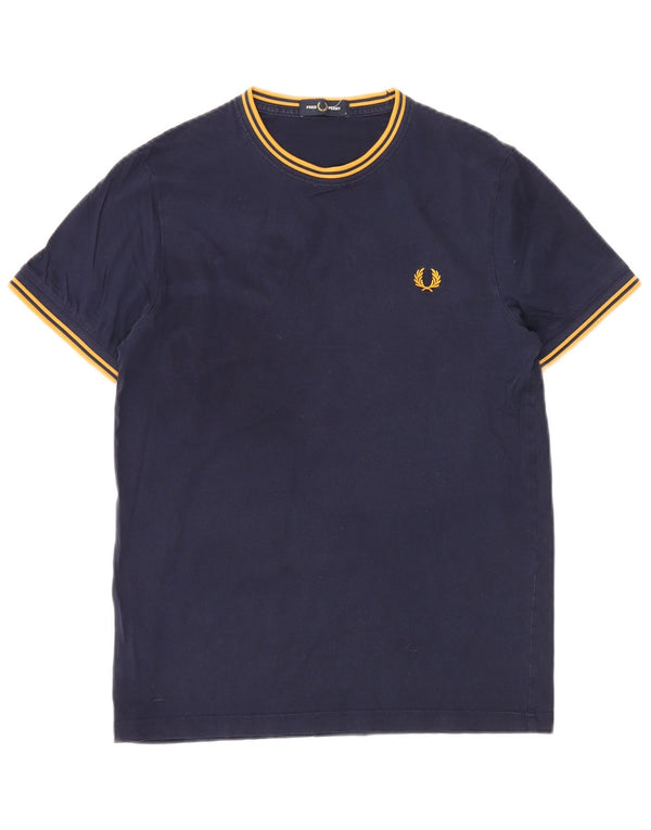 Tricou Fred Perry pentru bărbați Top mic din bumbac bleumarin
