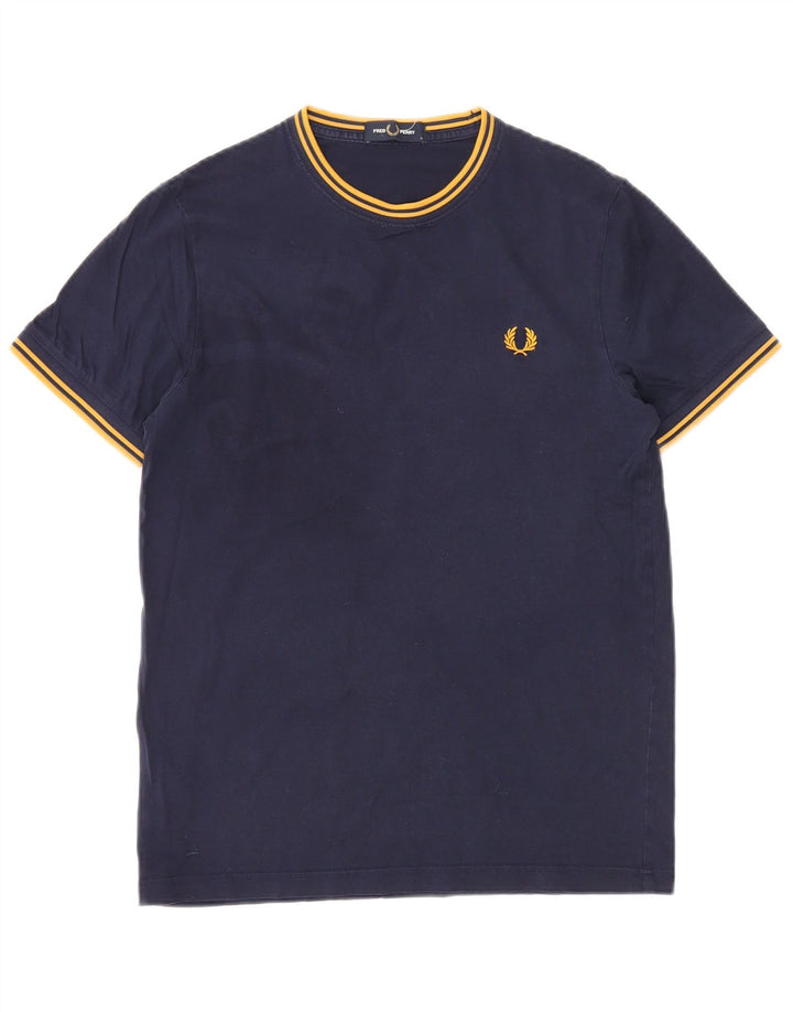 Tricou Fred Perry pentru bărbați Top mic din bumbac bleumarin
