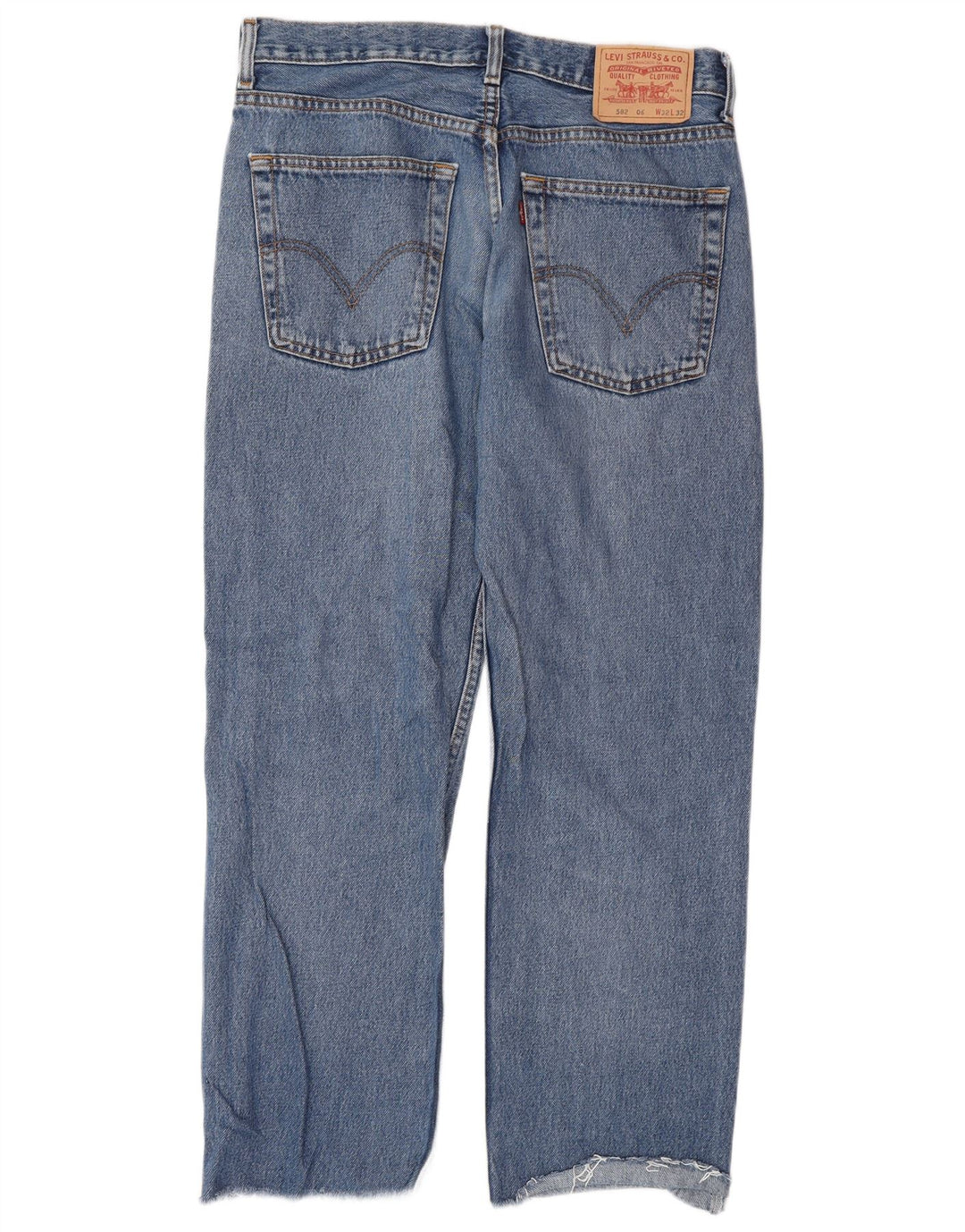 Blugi drepti pentru bărbați Levi's 582 W32 L28 Bumbac albastru
