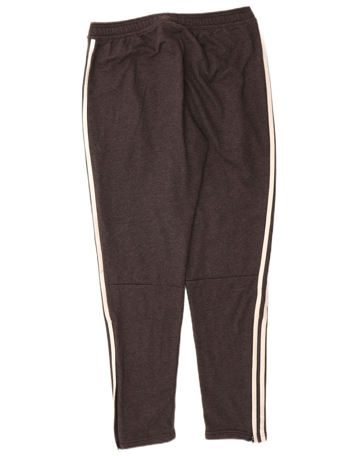 Pantaloni de trening Adidas pentru bărbați, bumbac gri mediu