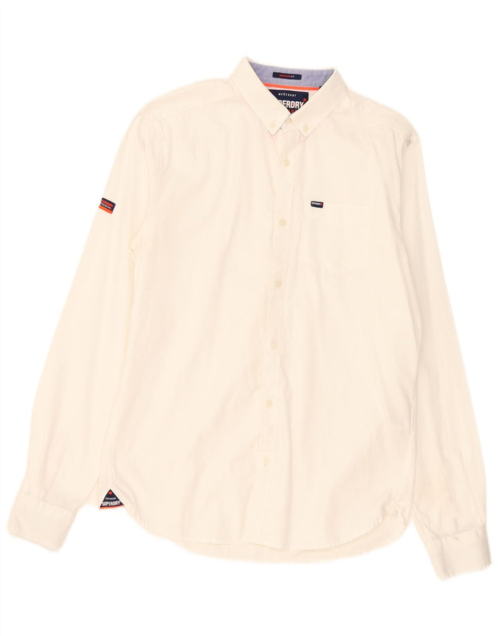 Cămașă pentru bărbați Superdry Bumbac Alb Mic