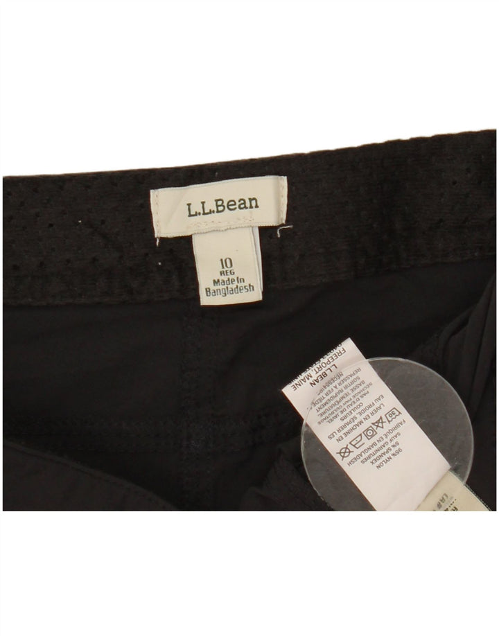 Pantaloni scurti cargo pentru femei L.L.Bean US 10 Large W32 Nylon negru