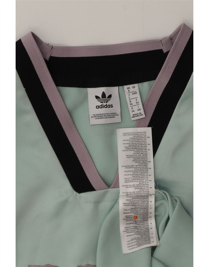 Tricou grafic supradimensionat ADIDAS pentru femei Top UK 8 Poliester verde mic
