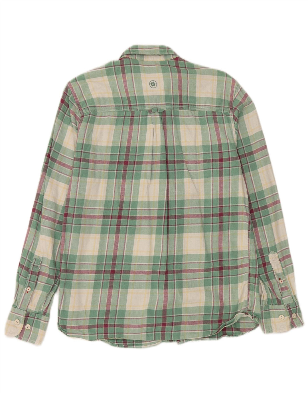 Cămașă de flanel pentru bărbați Fat Face, bumbac carouri verde mic