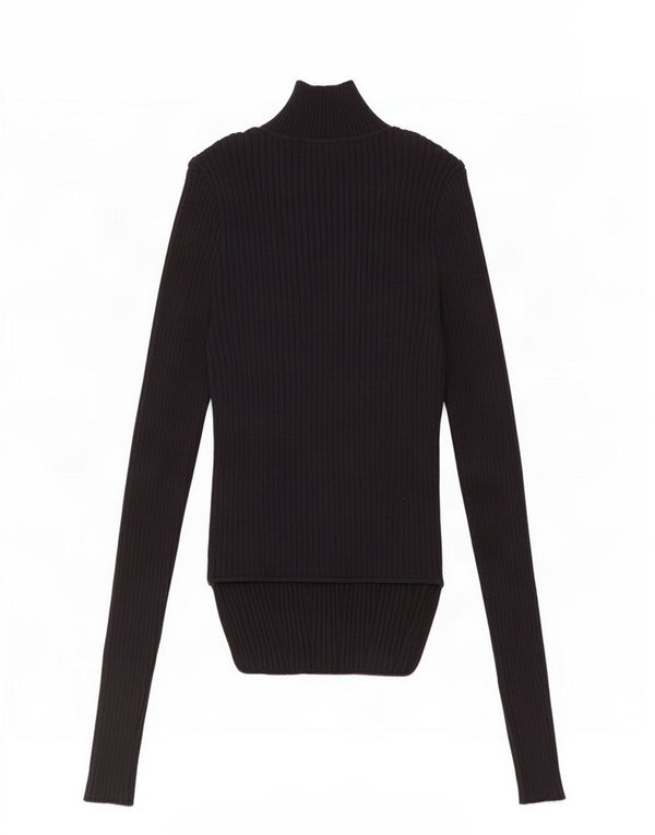 Crop Top pentru femei Zara cu mânecă lungă UK 8 mic, negru, viscoză