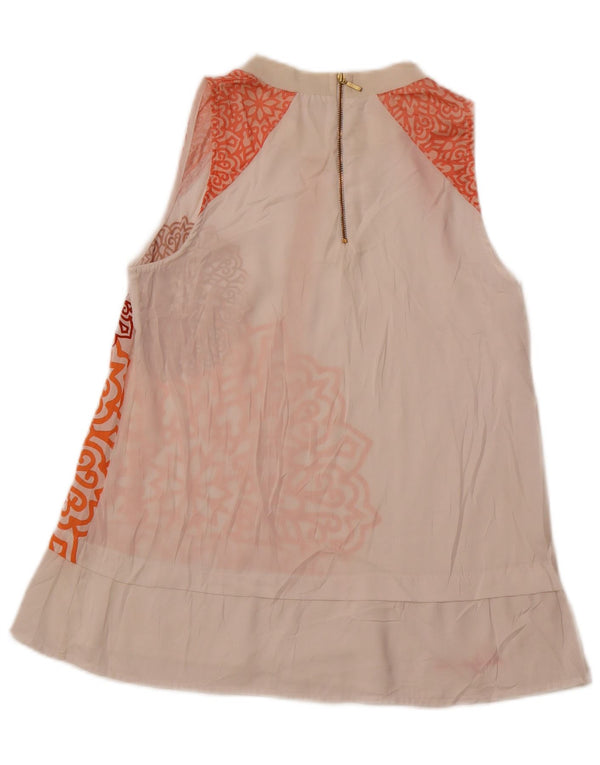 Bluză fără mâneci pentru femei DESIGUAL UK 6 XS Alb Floral