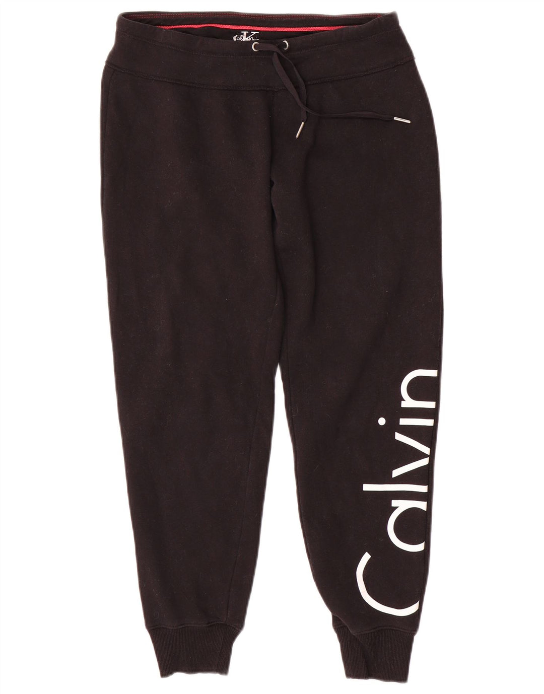 CALVIN KLEIN Pantaloni de trening grafic pentru femei Pantaloni de jogging UK 10 Small Black
