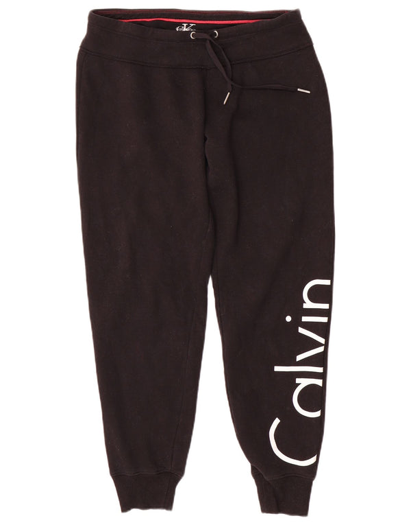 CALVIN KLEIN Pantaloni de trening grafic pentru femei Pantaloni de jogging UK 10 Small Black