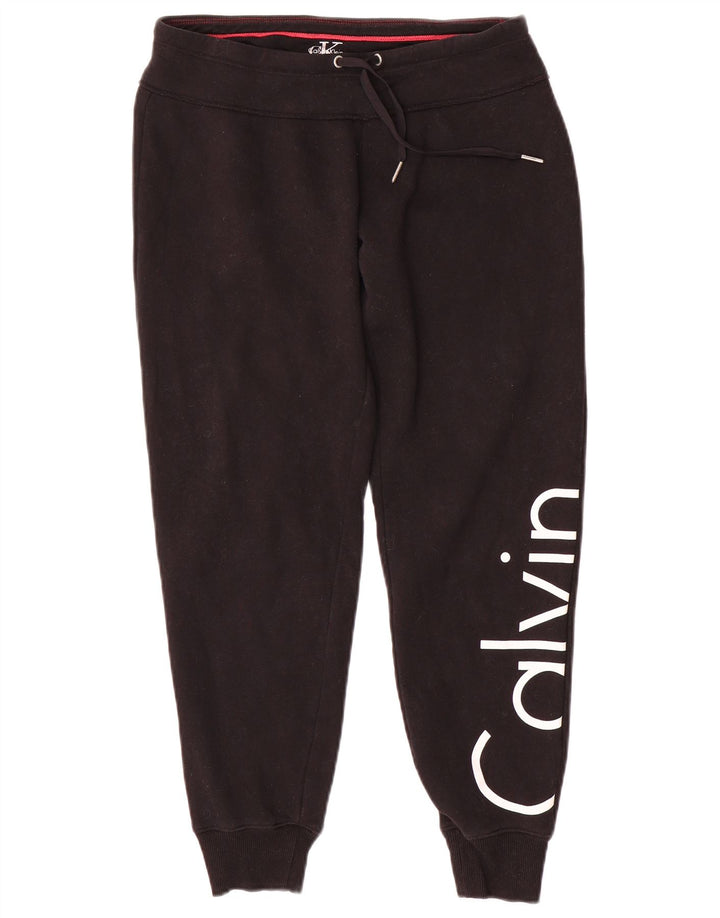 CALVIN KLEIN Pantaloni de trening grafic pentru femei Pantaloni de jogging UK 10 Small Black