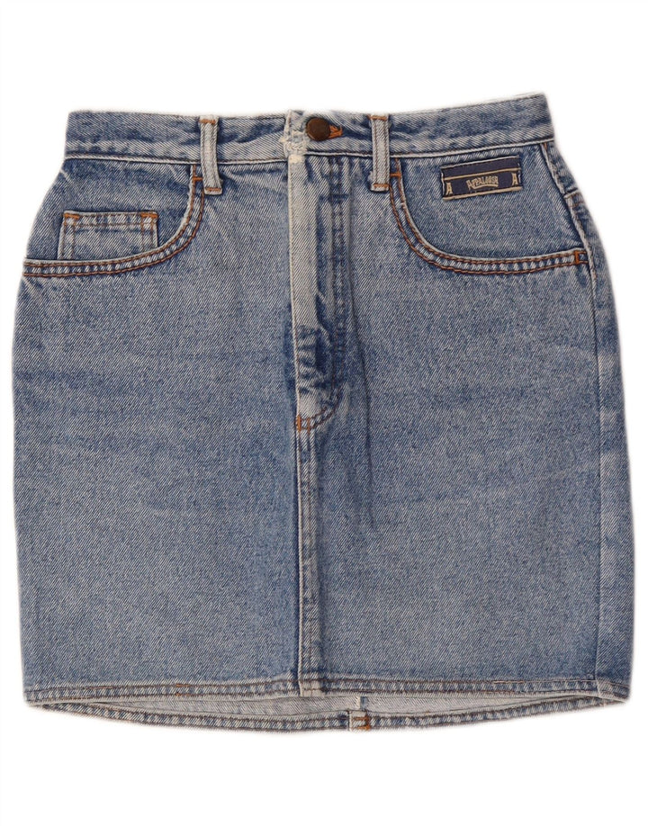 Fusta Mini denim Vintage pentru femei W26 Small Blue
