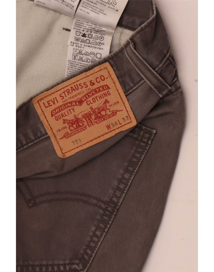 Blugi drepti pentru bărbați Levi's 751 W36 L32 bumbac gri