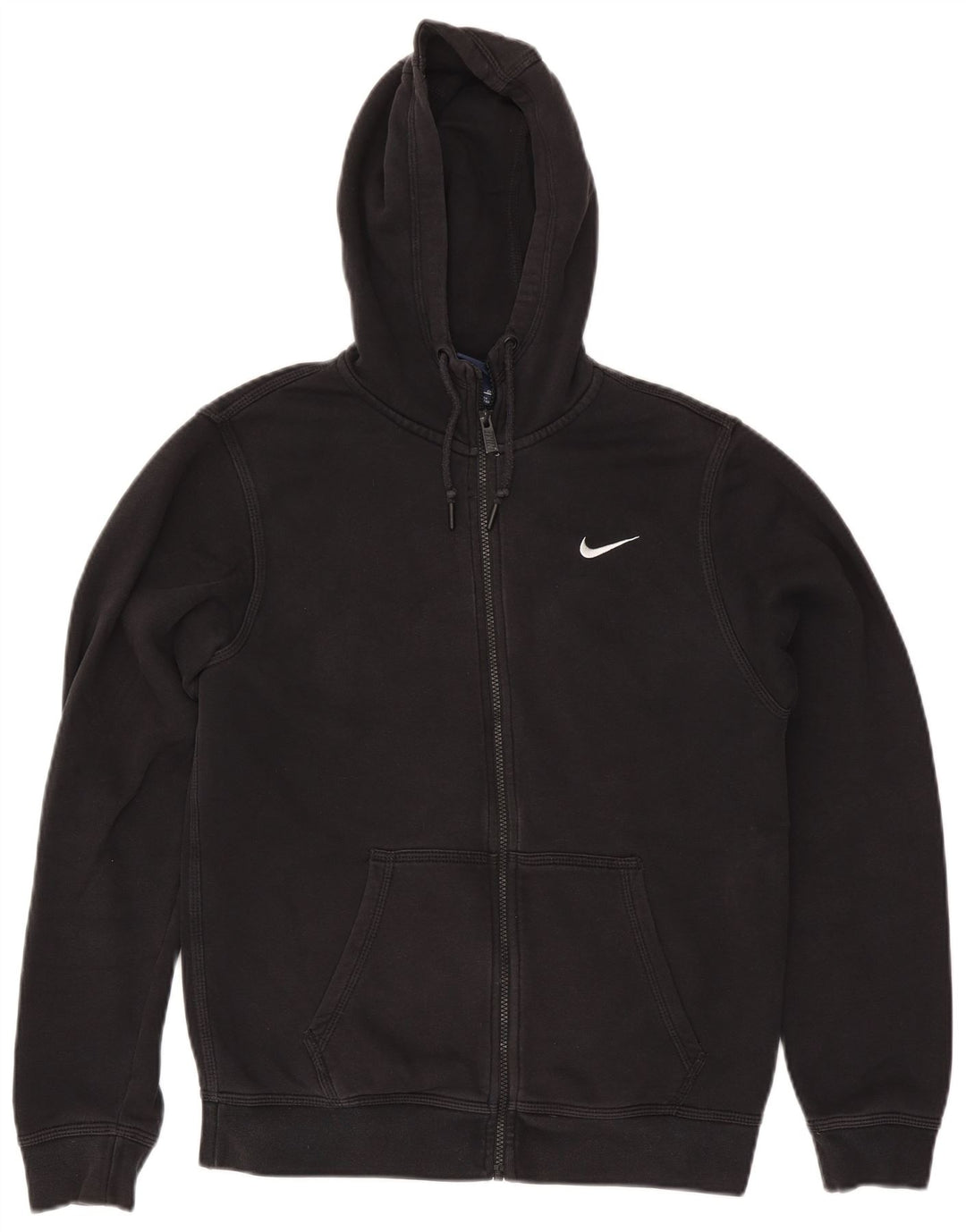 Pulover Nike pentru bărbați, cu fermoar, bumbac, negru