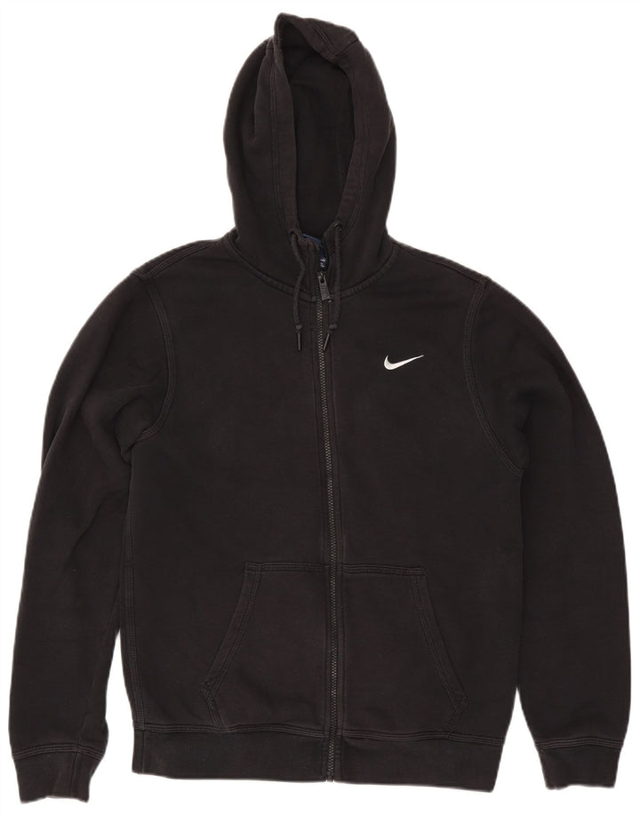 Pulover Nike pentru bărbați, cu fermoar, bumbac, negru