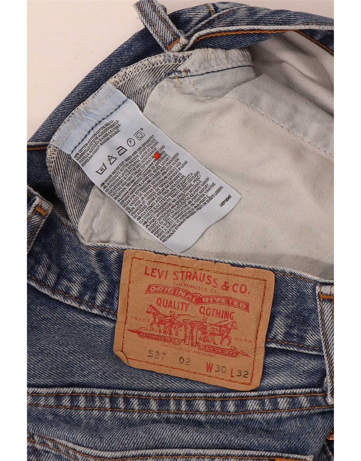 Blugi pentru bărbați Levi's 527 Bootcut W30 L32 Bumbac albastru