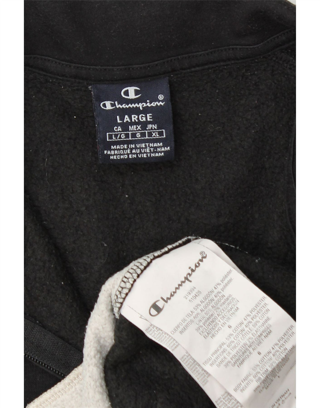 Jachetă de trening pentru bărbați CHAMPION, mare, neagră, color block