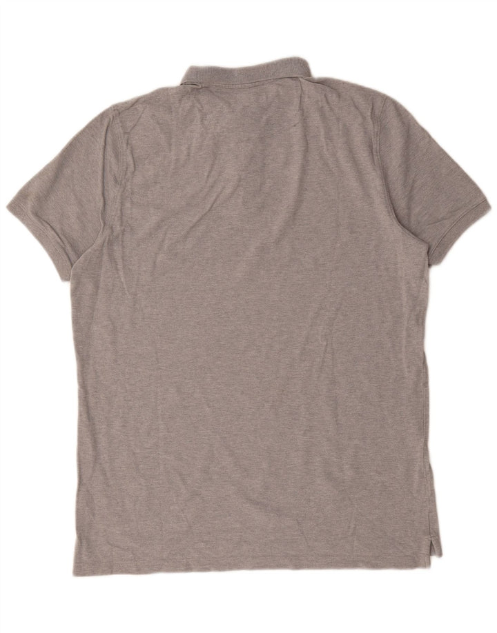 Cămașă polo Massimo Dutti pentru bărbați, mare, gri bumbac cu pete