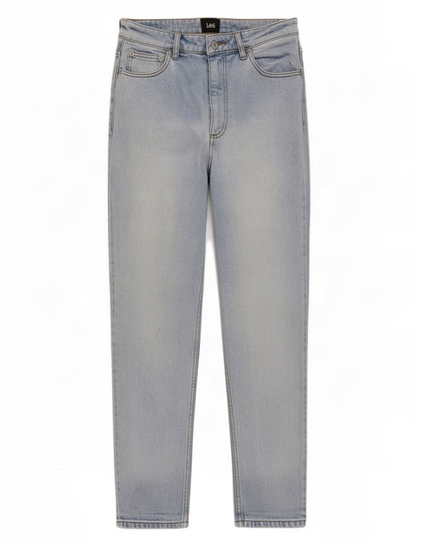 Blugi conici pentru femei cu talie înaltă Lee US 12 Large W28 L27 Bumbac albastru