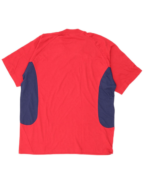 Tricou grafic Adidas pentru bărbați Top UK 42/44 mare, roșu, bumbac color bloc