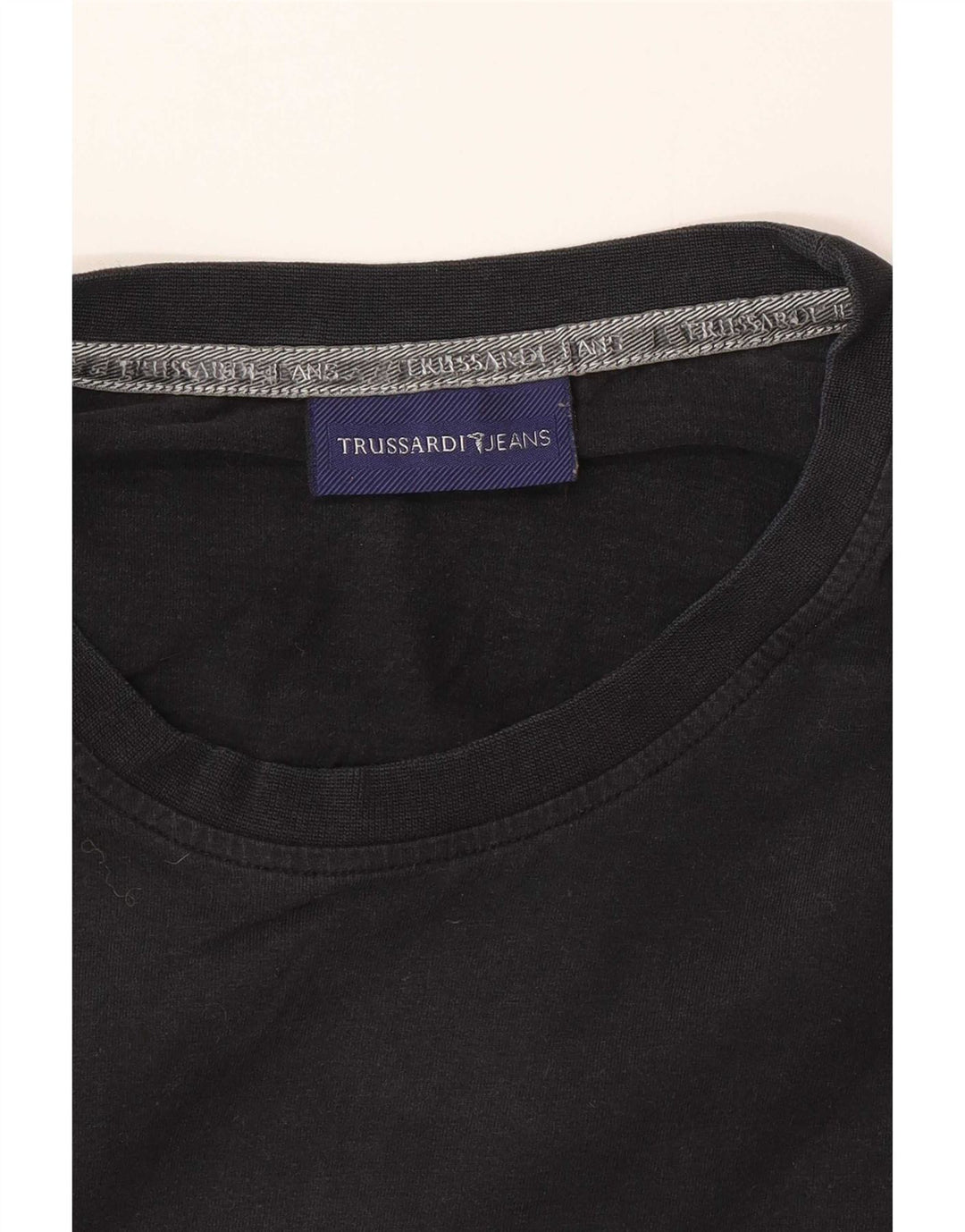 Trussardi Jeans Top grafic pentru bărbați cu mânecă lungă, mic, negru
