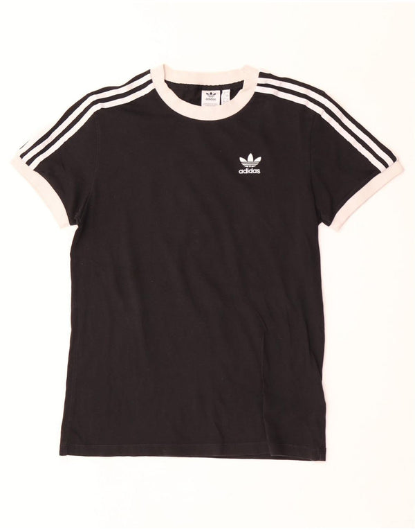 Tricou supradimensionat pentru femei Adidas UK 4 XS bumbac negru color bloc