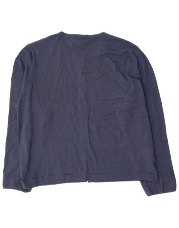 Laura Ashley Pulover cardigan pentru femei UK 18 XL bleumarin bumbac