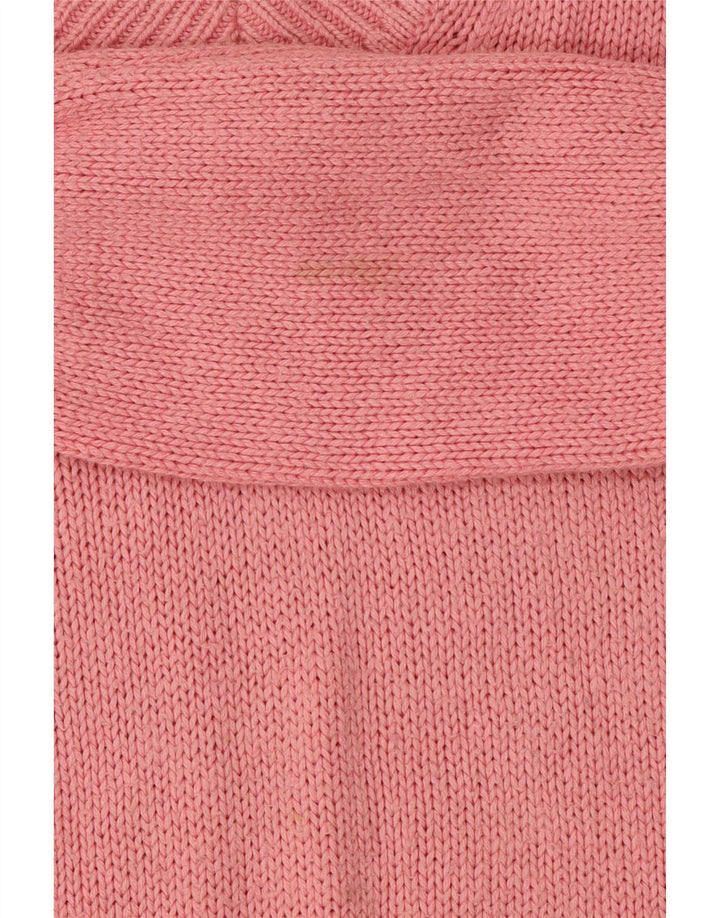 Pulover pentru femei Marks & Spencer cu decolteu în V UK 14, bumbac roz mediu