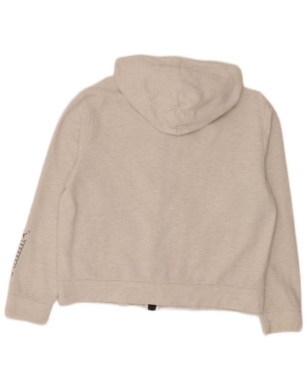 Pulover Puma Graphic Zip pentru femei UK 14 Bumbac alb mediu