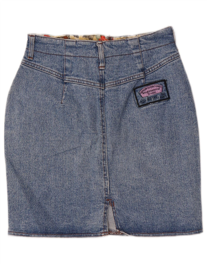 Fusta de blugi pentru femei cu fermoar IT 44 Medium W30 Bumbac albastru