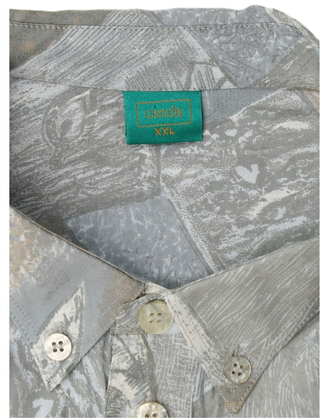 Cămașă pulover cu mânecă scurtă pentru bărbați, cu model abstract, 2XL, viscoză albastră