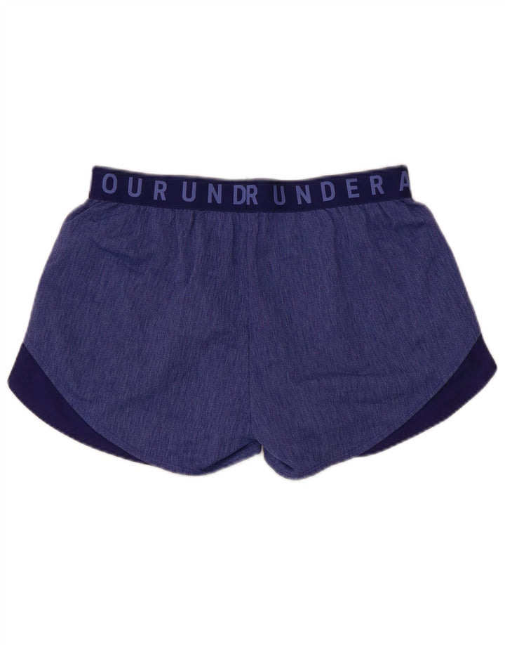 Pantaloni scurți sport grafic Under Armour pentru femei, albastru mediu, poliester color bloc
