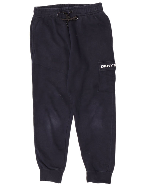 Dkny Mens Cargo Tracksuit Trousers Joggers Medium Navy Blue Cotton