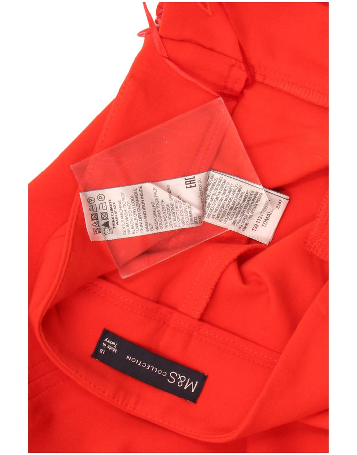 MARKS & SPENCER Pantaloni chino conici pentru femei UK 18 XL W34 L28 Portocaliu