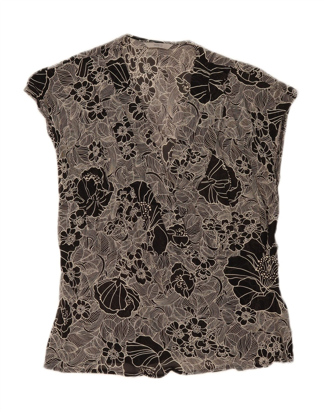 Bluză pentru femei Marks & Spencer UK 16 Large Black Floral