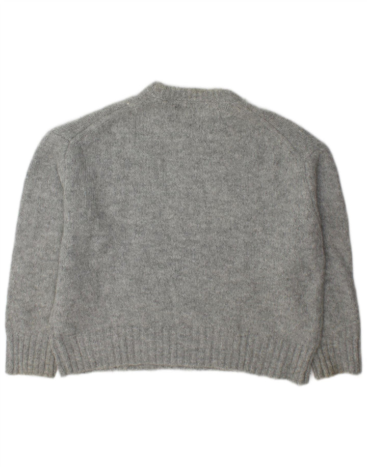 Pulover supradimensionat pentru femei Zara, cu gâtul turn, UK 14 Medium Gri Acrilic