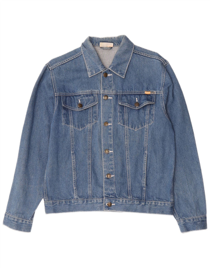 Jachetă de blugi pentru bărbați în stil denim EU 50, mare, albastru, bumbac