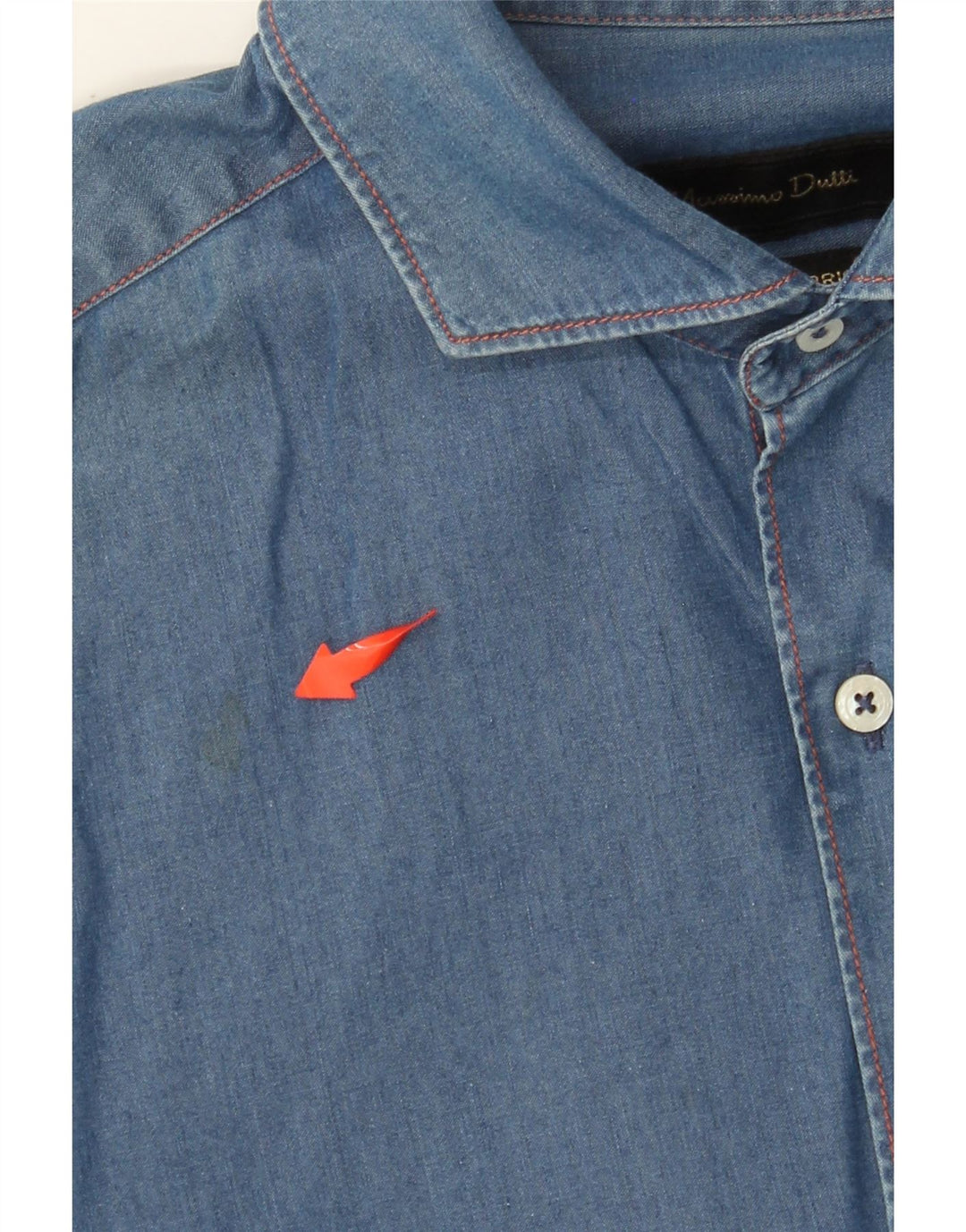 Cămașă din blugi pentru bărbați MASSIMO DUTTI, albastru mediu