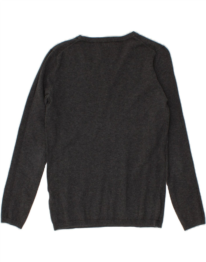 TOMMY HILFIGER Mens Boat Neck Jumper Sweater Small Grey Flecked Vintage Tommy Hilfiger and Second-Hand Tommy Hilfiger from Messina Hembry 
