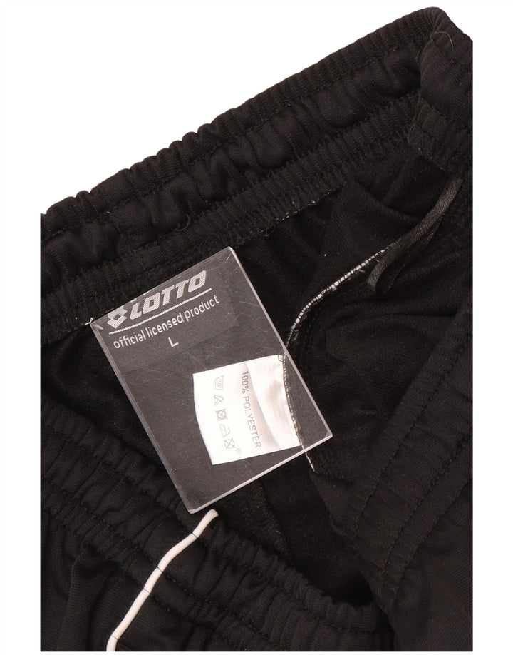Pantaloni de trening pentru bărbați Lotto Pantaloni de jogging Mari Poliester negru