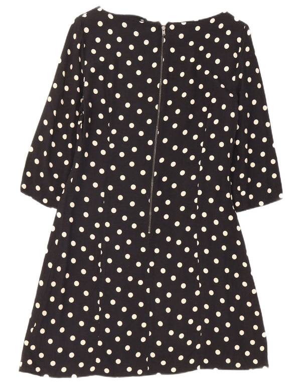 Rochie în formă de A cu mâneci 3/4 pentru femei Zara UK 10, mică, bleumarin, buline
