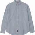 CARRERA Mens Shirt Medium Blue Striped Cotton