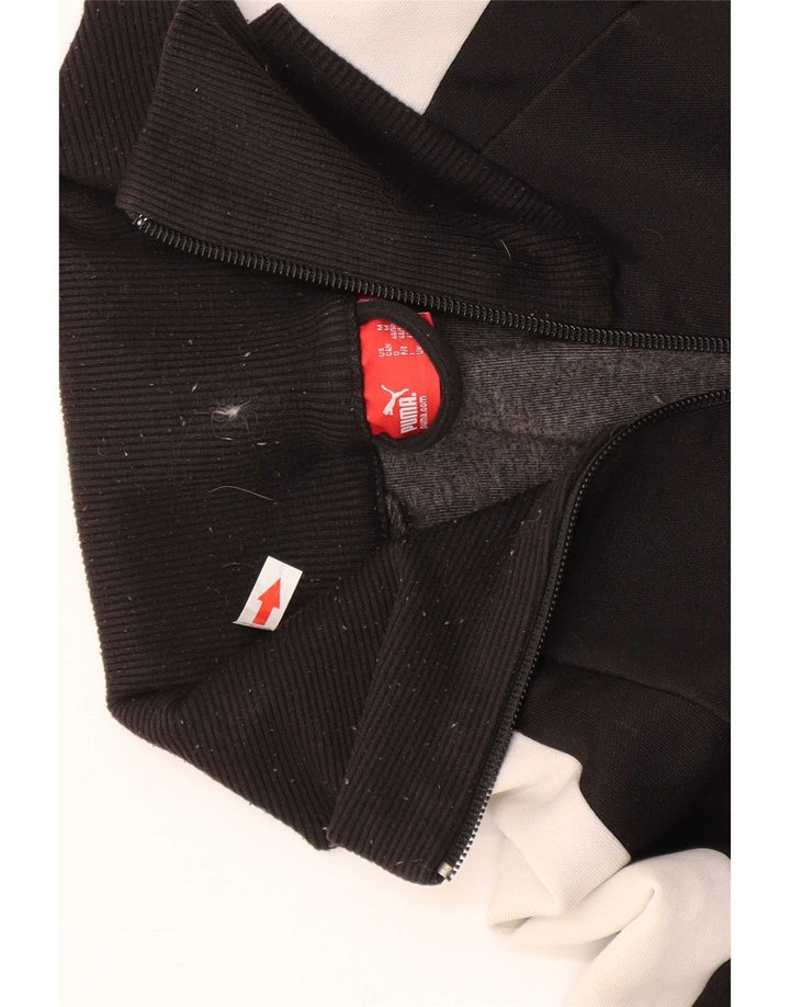 Jachetă de top pentru trening grafic Puma pentru bărbați, poliester color bloc negru mediu