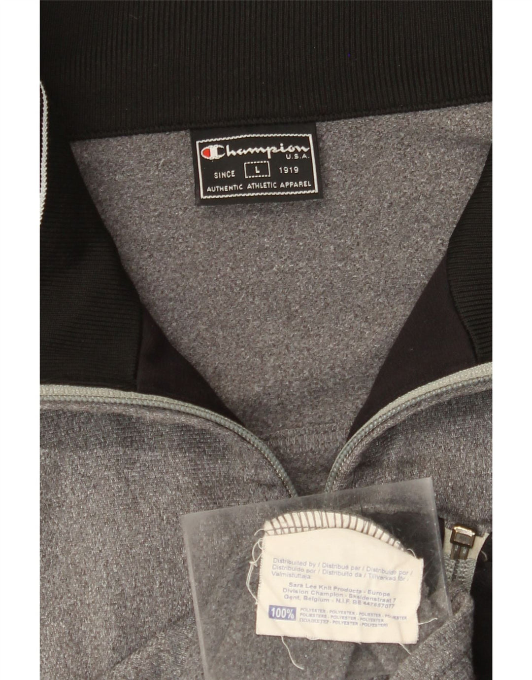 Jachetă de trening pentru bărbați CHAMPION loose fit din poliester mare, gri